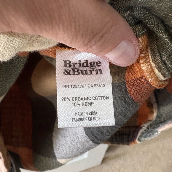 Bridge & Burn Organic Cotton Hemp Plaid Janice Dress Sustainable Size Large - Picture 4 of 4